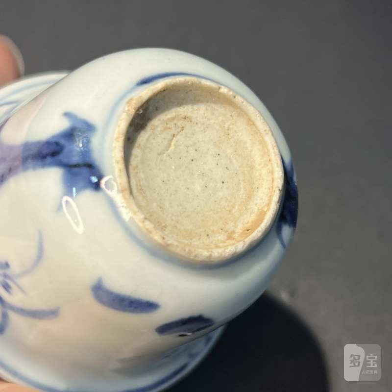 明 青花花鸟纹杯 - 图6